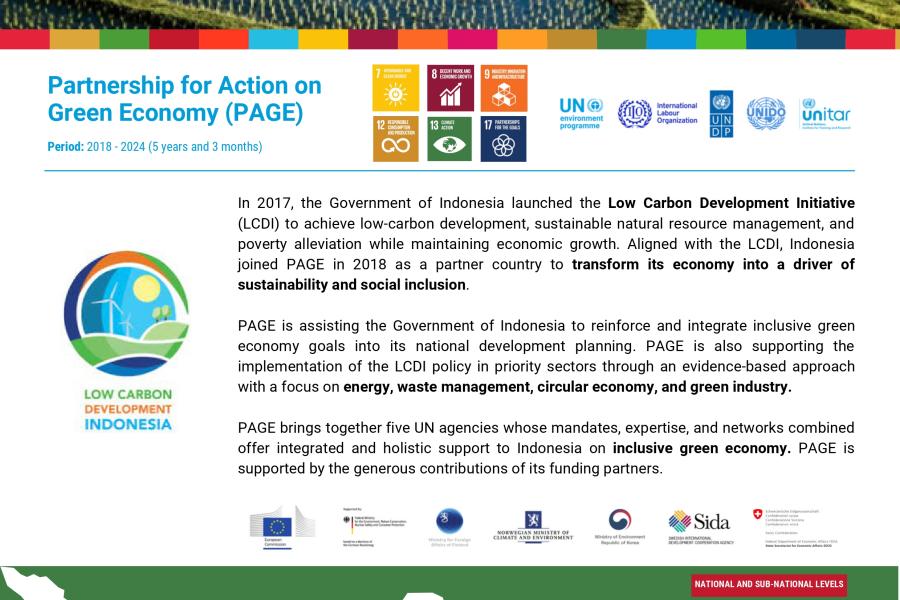 Partnership For Action On Green Economy (PAGE) Fact Sheet | United ...